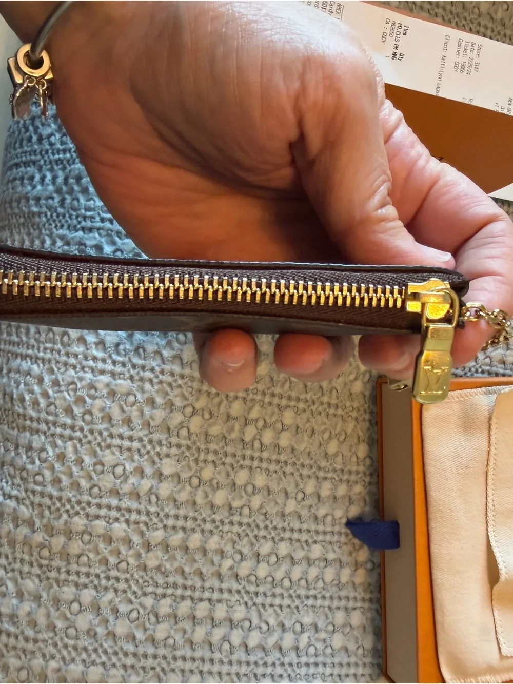 Louis Vuitton Monogram Brown & Gold Key/Card Holder